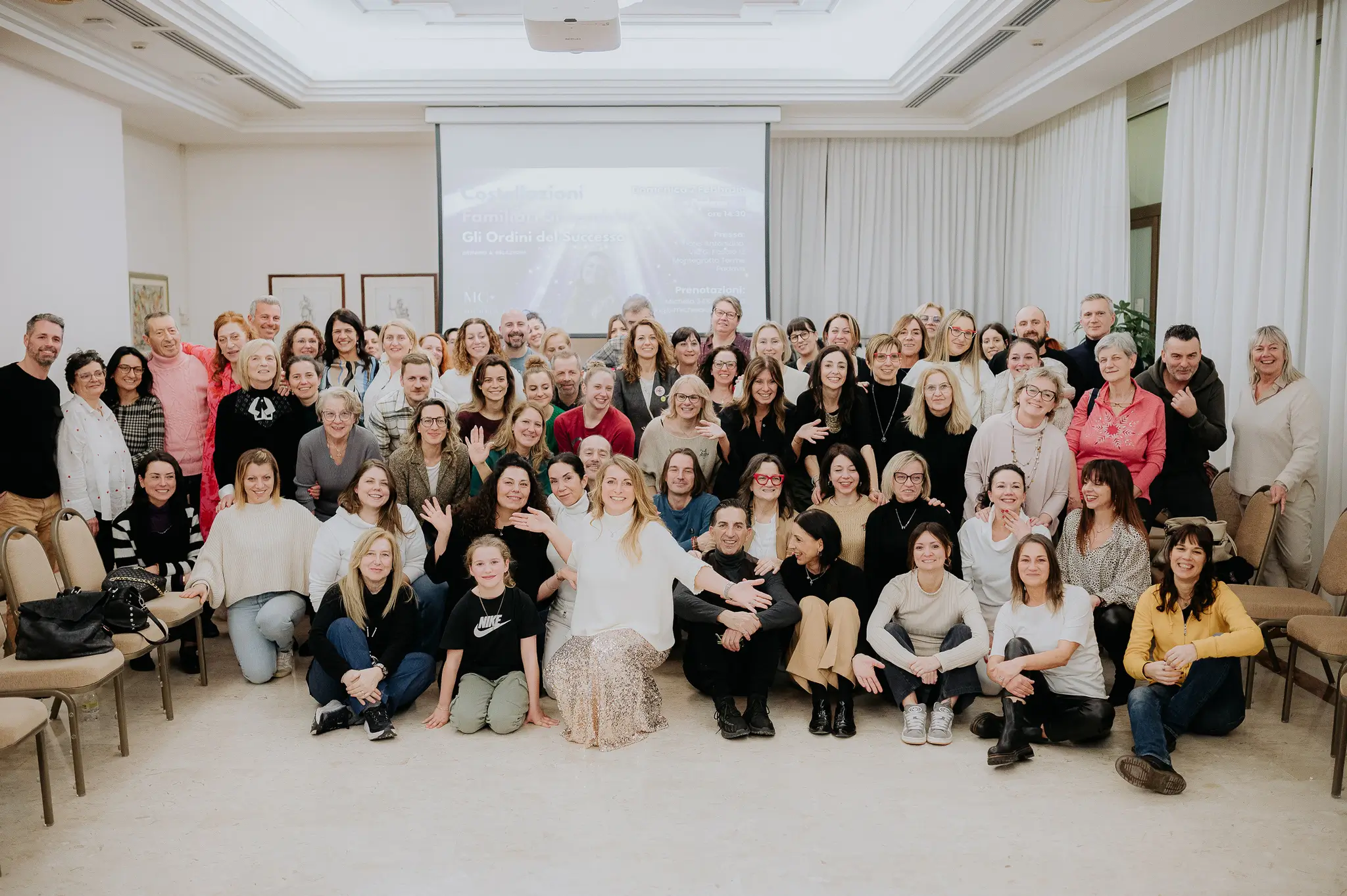 Michela Crivellaro con il gruppo di allievi di BeOne Academy